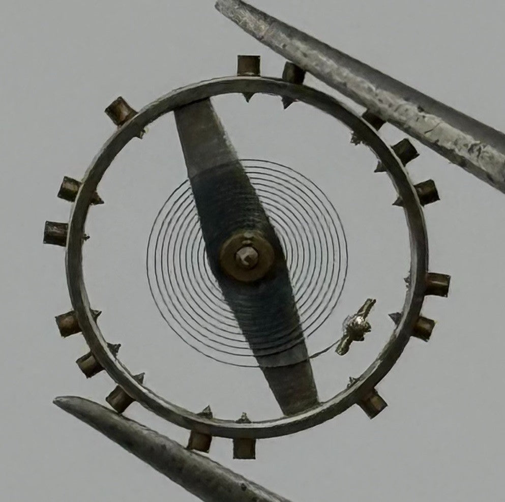 FHF 28 Balance Wheel Complete And Spring 10½’’’ Watch Movement Parts NOS