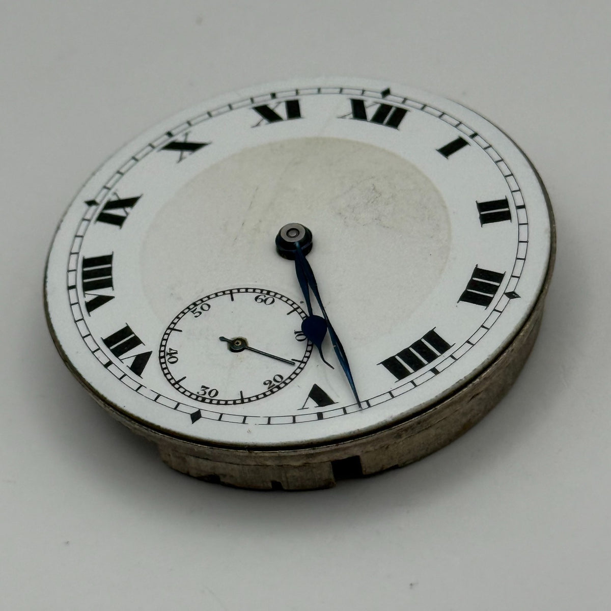 Fleurier Pocket Watch Movement Open Face Sub Seconds 7 Jewels 2 Adj Parts 41mm