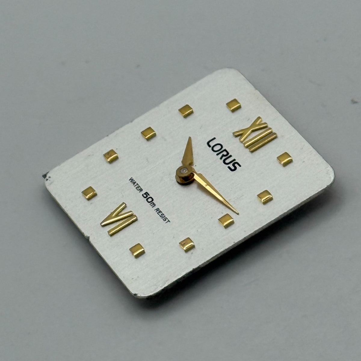 Lorus Watch Dial Rectangular Roman Numerals Vintage Spare Parts Repair 18.5mm