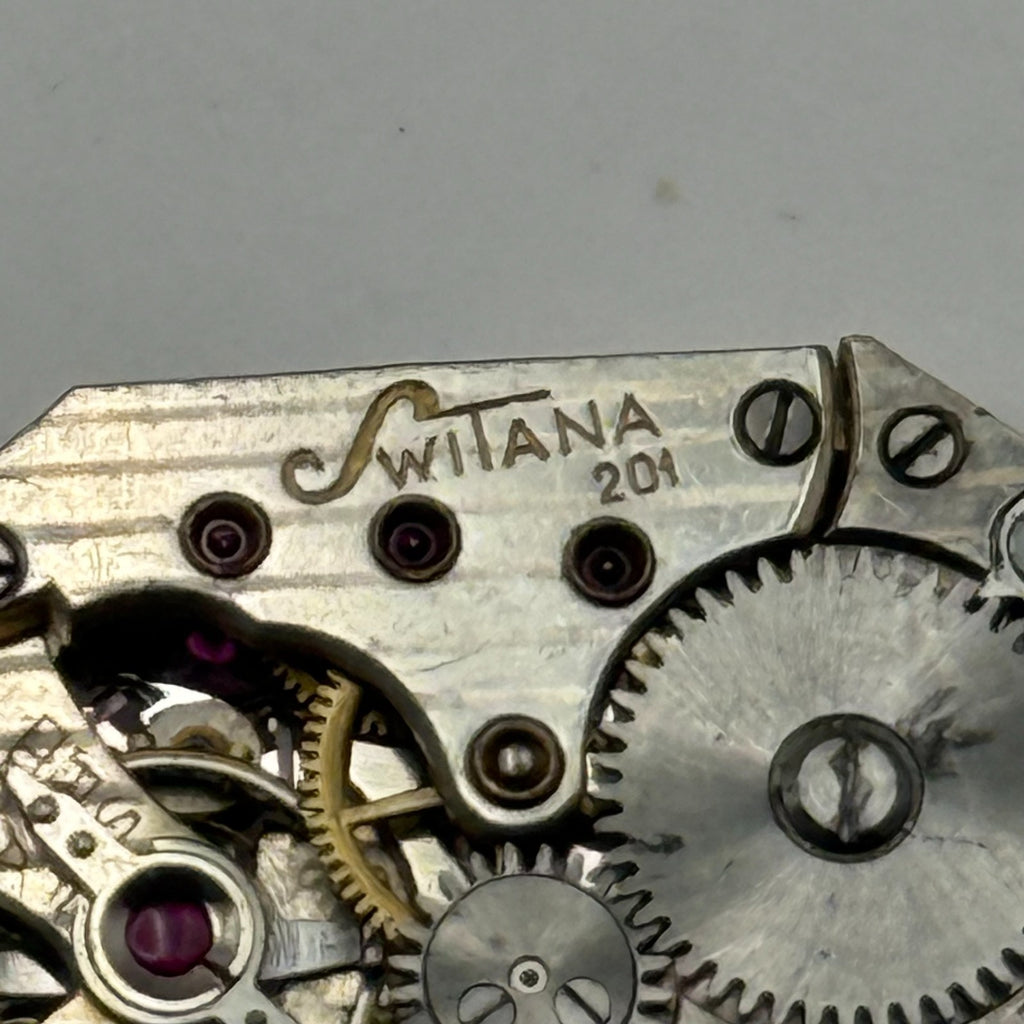 Switana 201 Watch Movement Swiss 15 Jewels Manual Wind Parts Repair 12.7mm