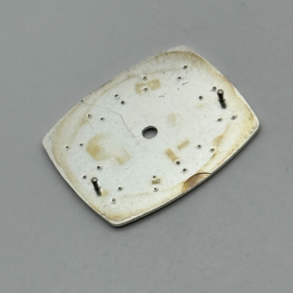 Seiko 7N01-0ZA8 Watch Dial Tonneau Silver Japan Spare Parts Repair 17.3mm