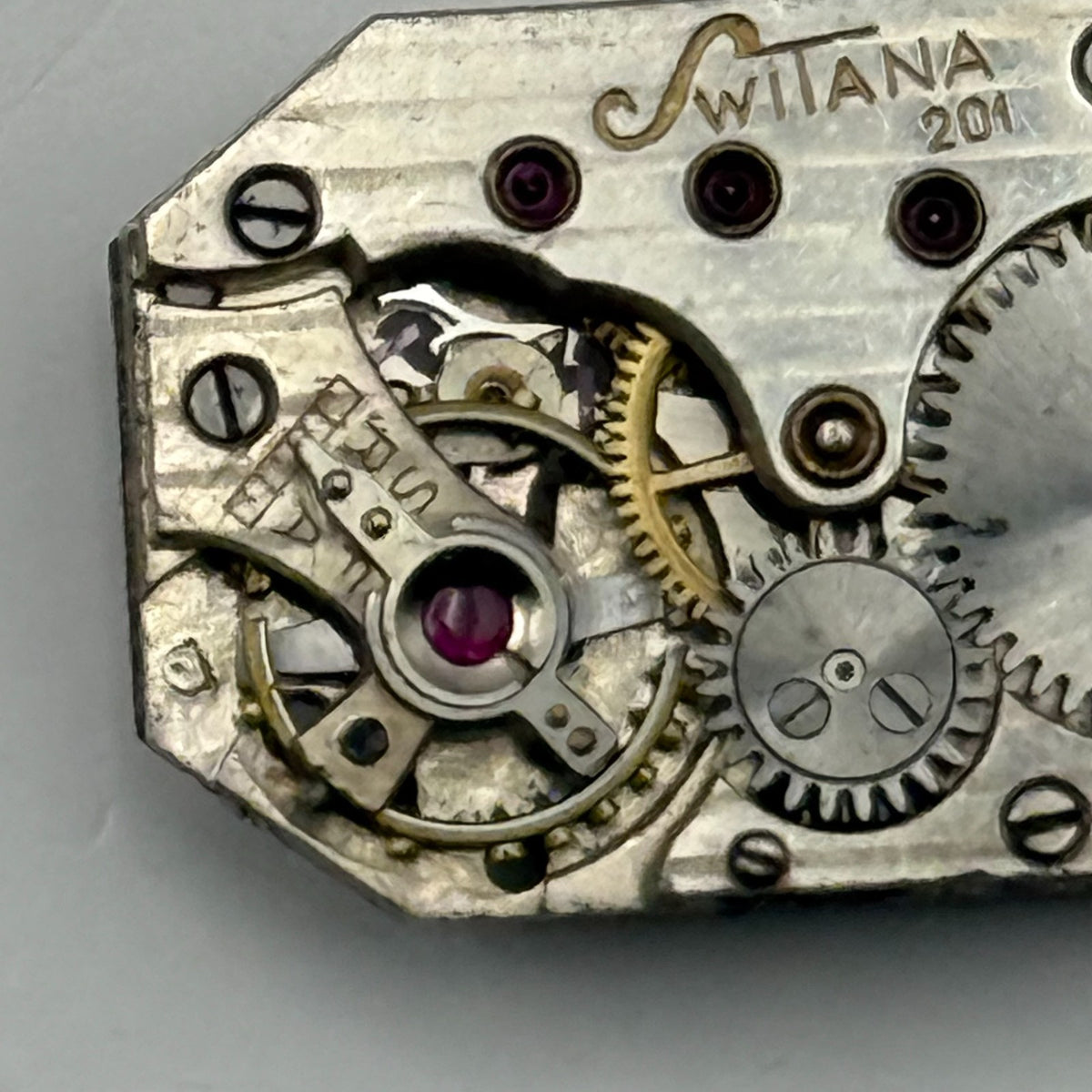 Switana 201 Watch Movement Swiss 15 Jewels Manual Wind Parts Repair 12.7mm