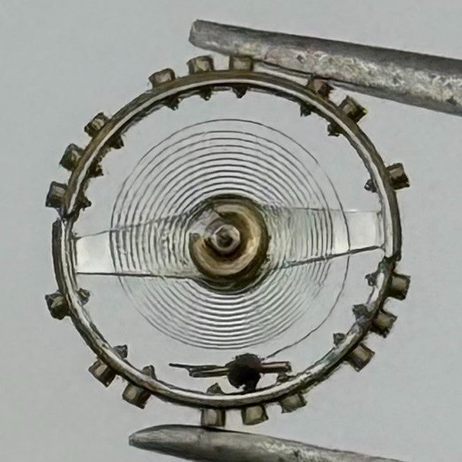 Peseux 100 Balance Wheel Complete And Spring 5¼’’’ Watch Movement Parts NOS