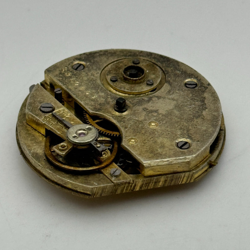 Antique Pocket Watch Movement Key Wound Parts Repair Spares 35.9mm