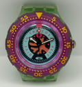 Vintage Swatch Scuba 200 Watch SDG102 Cherry Drops 1994 ETA Quartz 40mm Parts
