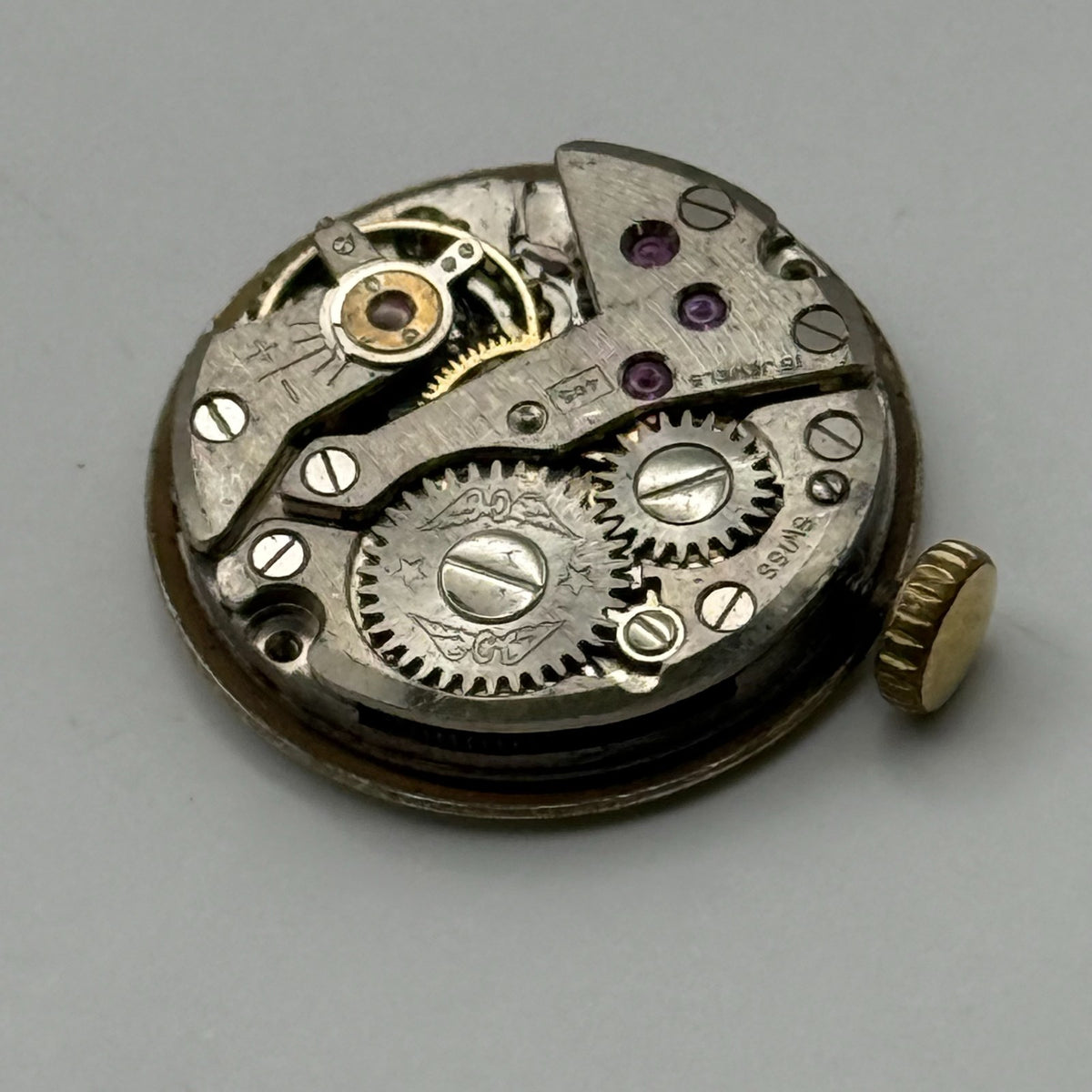 FHF 34 Watch Movement Rotary Ladies 15J Swiss Manual Wind Parts Repair 17.3mm
