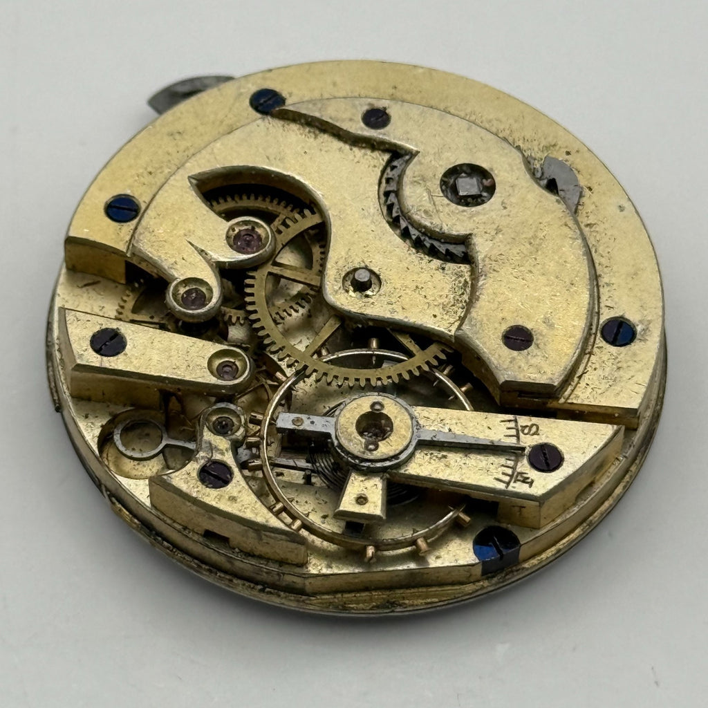 Longines Pocket Watch Movement Antique Hunter Sub Seconds Parts Repair 40.1mm