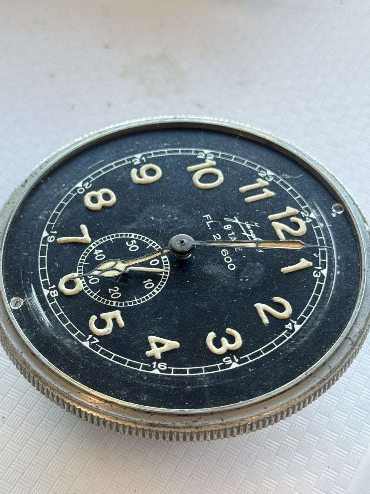 WW2 Junghans Luftwaffe Cockpit Clock 8 Tage FL 22600 German Aircraft Very Rare