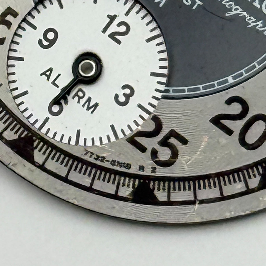 Seiko 7T32 Watch Dial Chronograph Alarm 50M Silver Grey Parts Repair 27.4mm