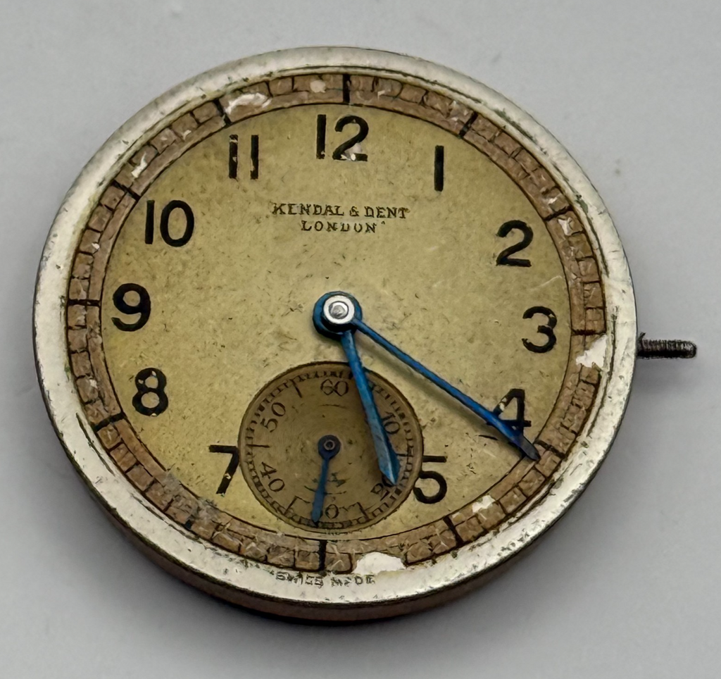 Kendal & Dent London Watch Movement - 17 Jewels - For Parts / Repair - 27mm