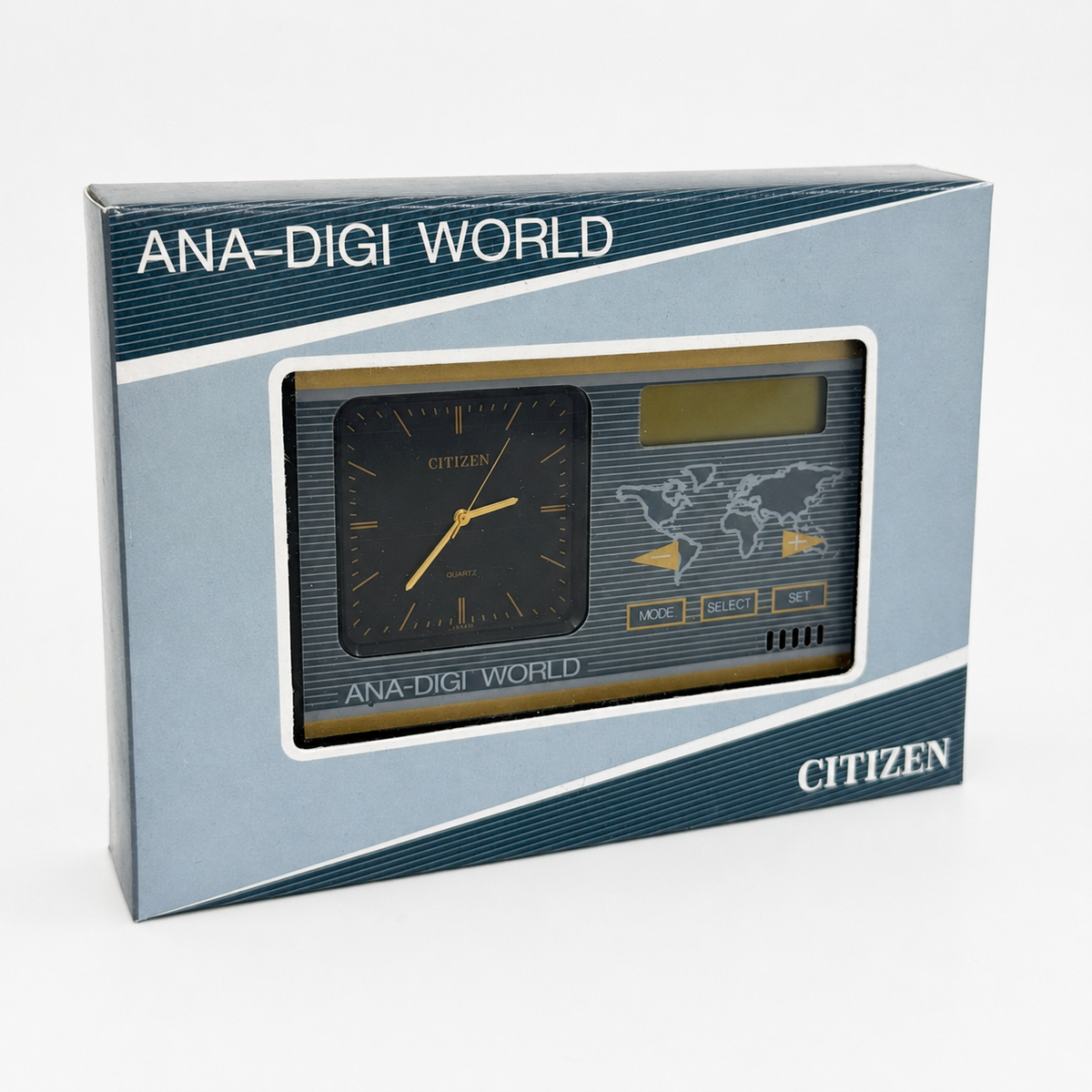 Citizen Ana-Digi World Clock Black Dial Brand New Needs New Battery