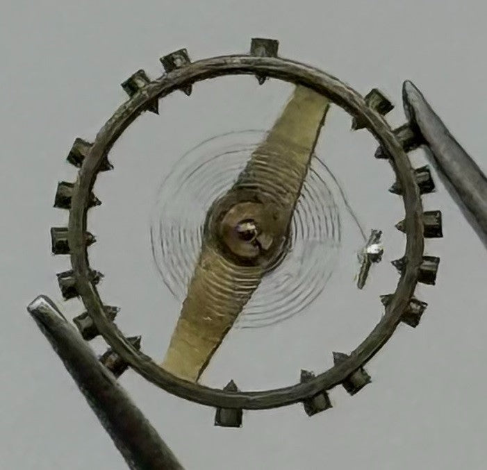 AS 1051 Balance Wheel Complete And Spring 5¼’’’ 34 M Watch Movement Parts NOS