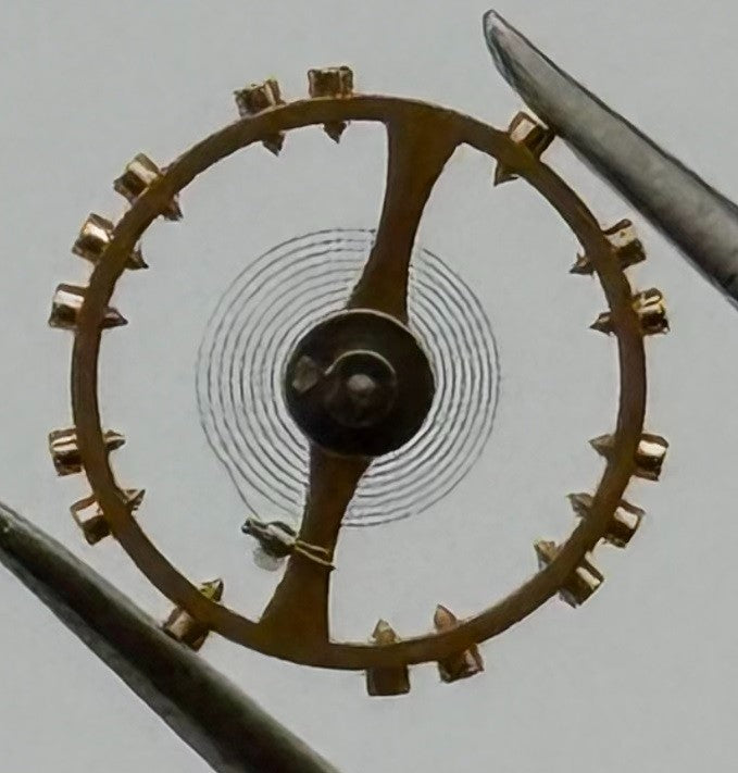 Helvetia 106 Balance Wheel Complete And Spring 5¼’’’ 218 Watch Movement Parts