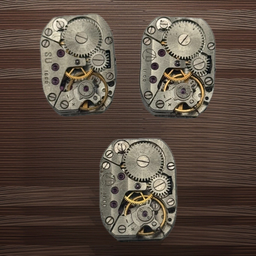Zaria Luch 1800 Watch Movement Soviet USSR Ladies x 3 Pieces Parts Repair 14mm