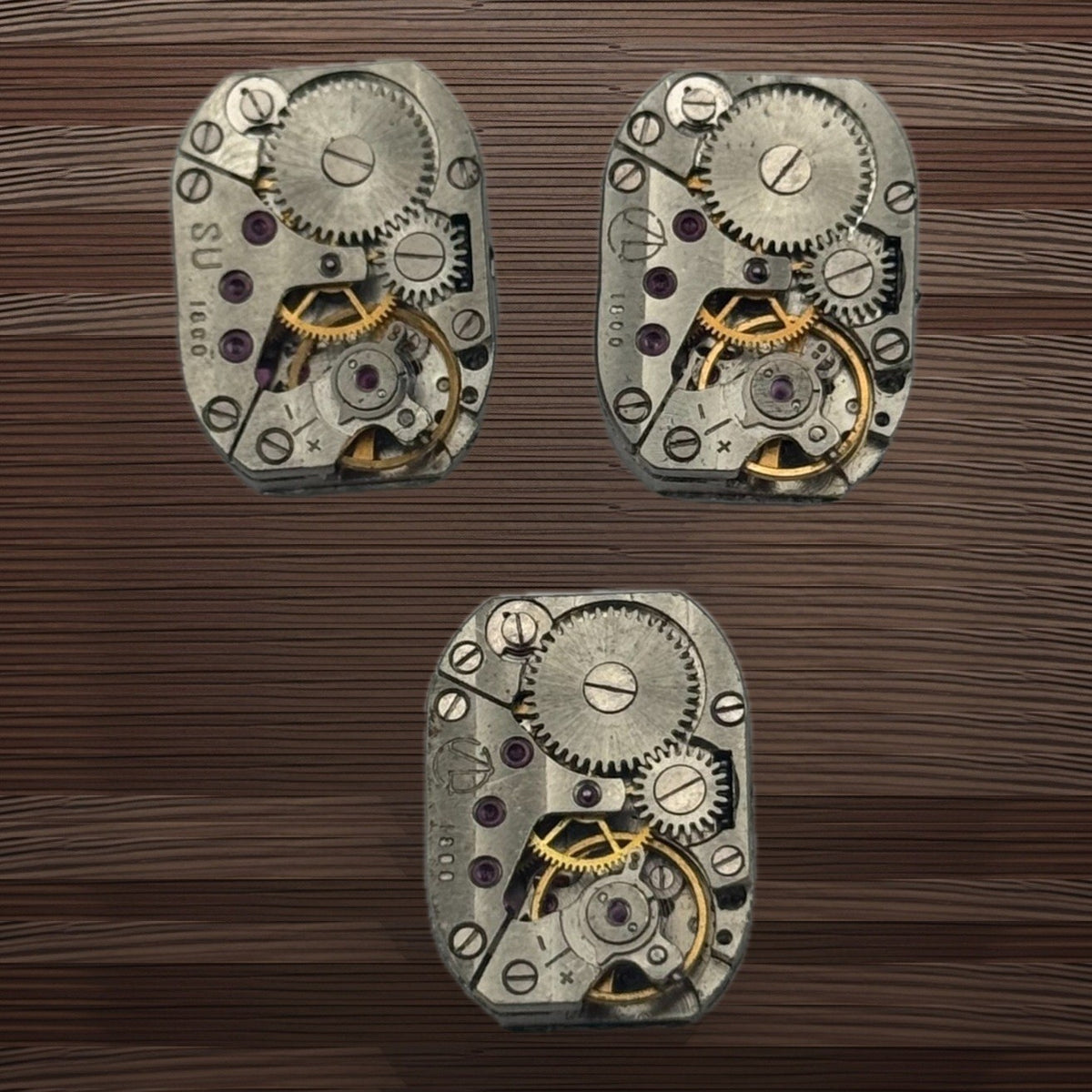 Zaria Luch 1800 Watch Movement Soviet USSR Ladies x 3 Pieces Parts Repair 14mm