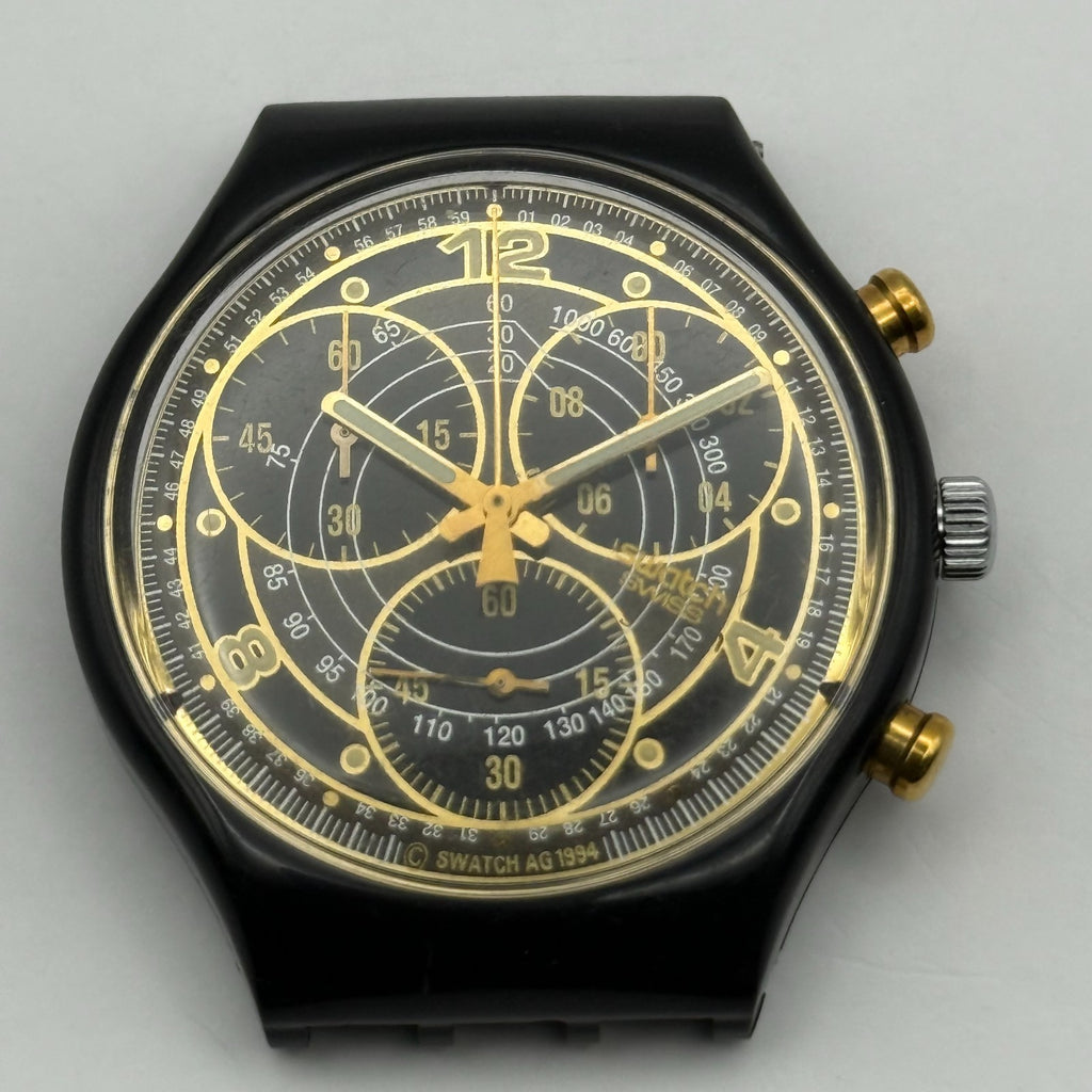 Vintage Swatch Chrono Watch SCB113 Count 1994 ETA Quartz Swiss 40mm Parts Repair