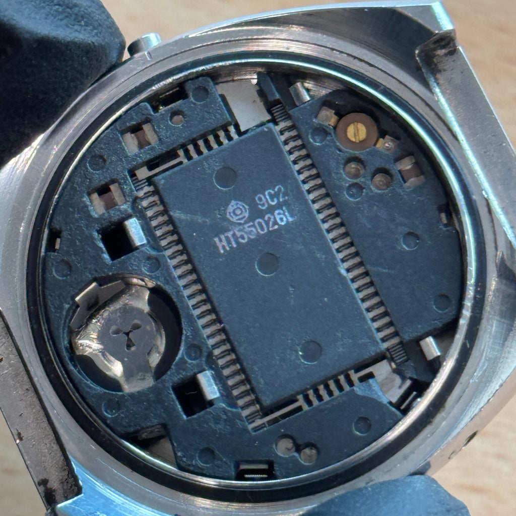 1980s Rotary Digital LCD Watch - Rare Model - Untested For Parts / Repair - 36mm