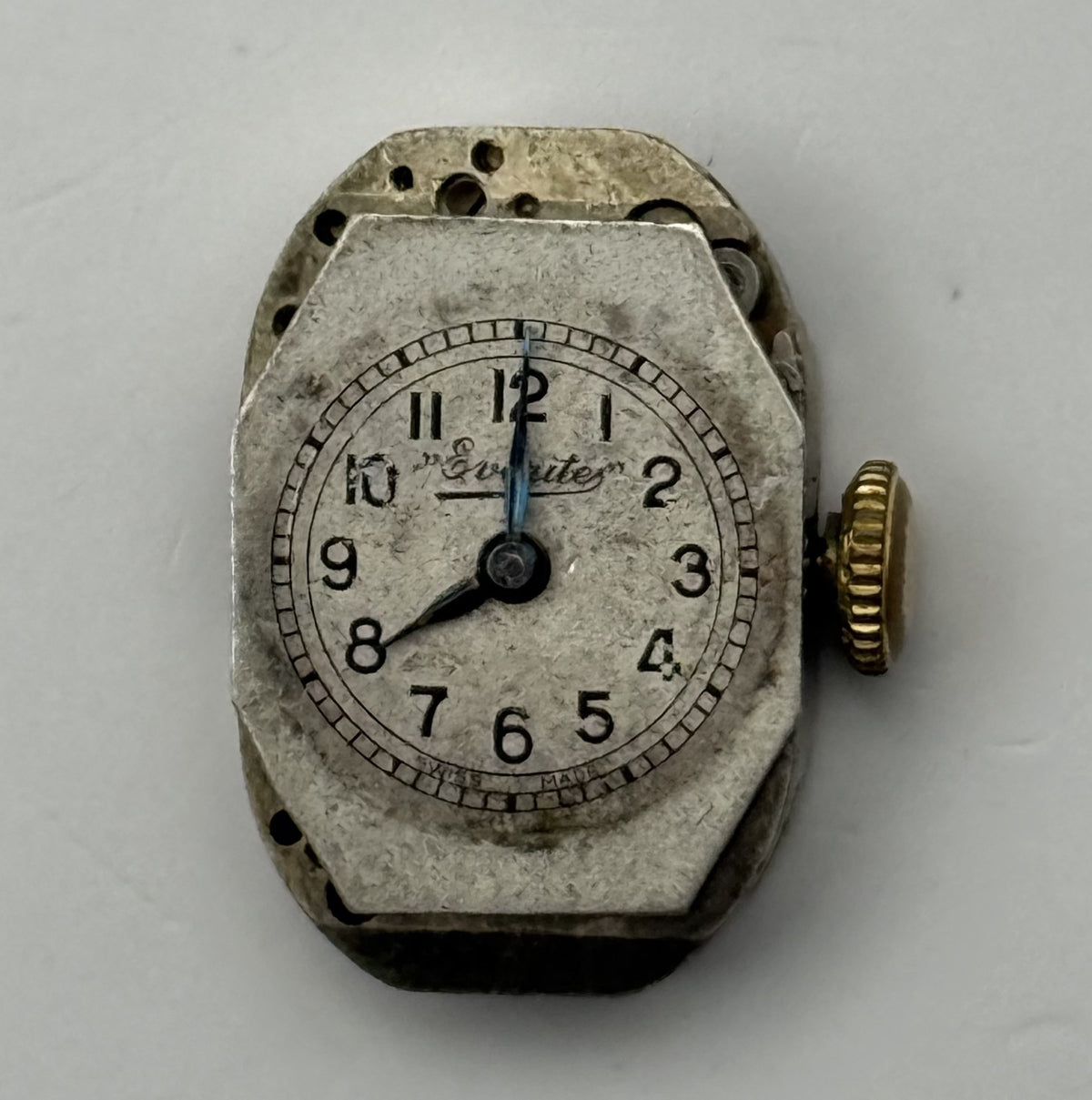 Peseux 120 Watch Movement Running Everite 15J Swiss Manual Wind Parts 12.8mm
