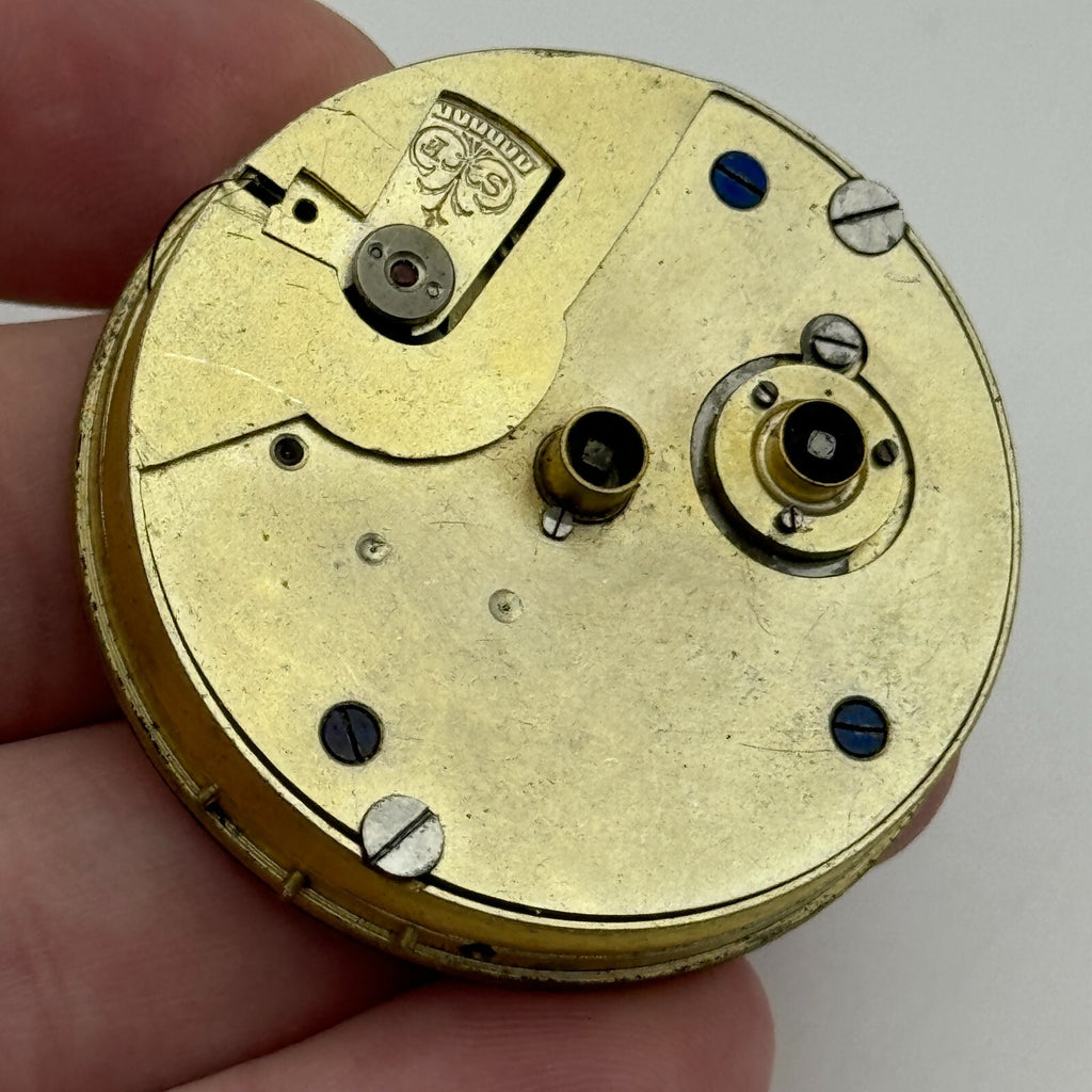 Kay Worcester Antique Key Wound Pocket Watch Movement Dial PARTS REPAIR 44.7mm 