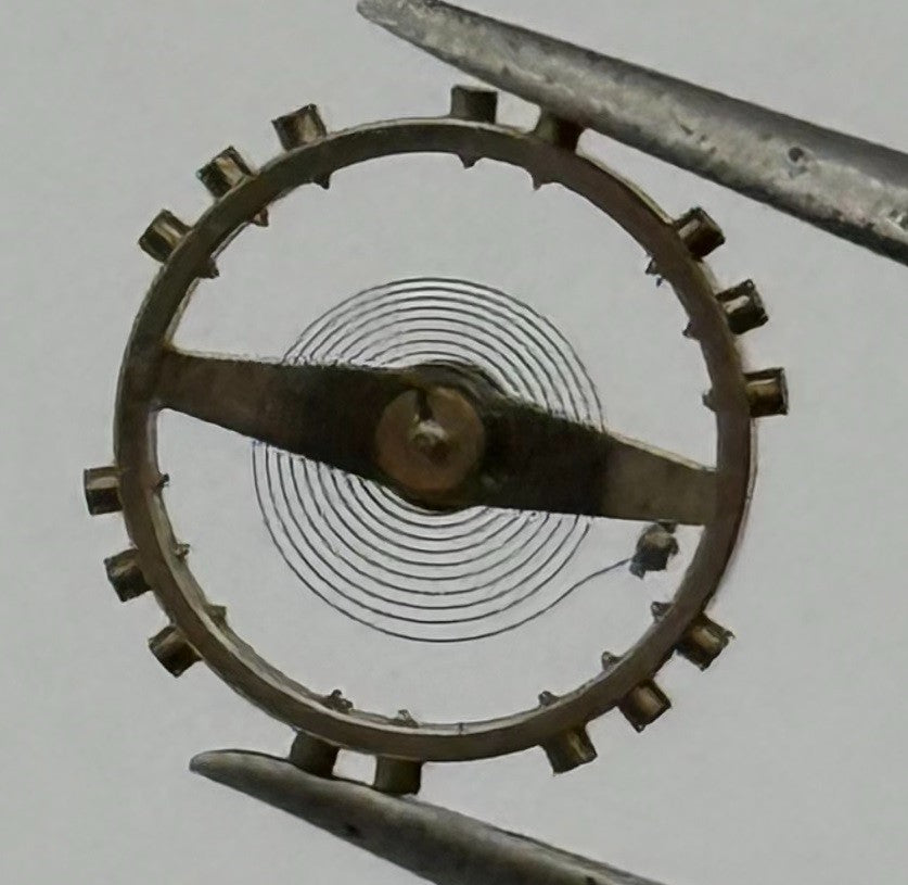 Derby 40 Balance Wheel Complete And Spring 8¾’’’ 102 M Watch Movement Parts NOS