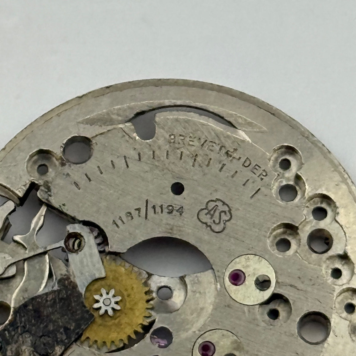 AS 1187/1194 Watch Movement A. Schild 1187/1194 Main Plate Swiss Parts 25.9mm