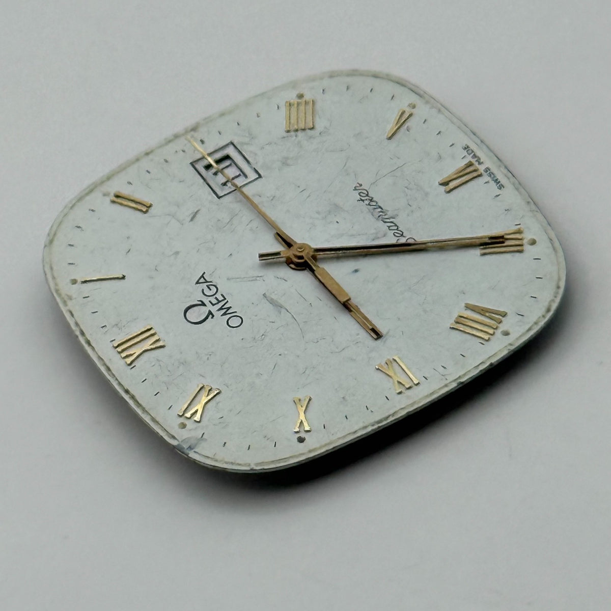 Omega 1430 Watch Movement And Dial UNTESTED Quartz Seamaster Swiss Parts 23.6mm