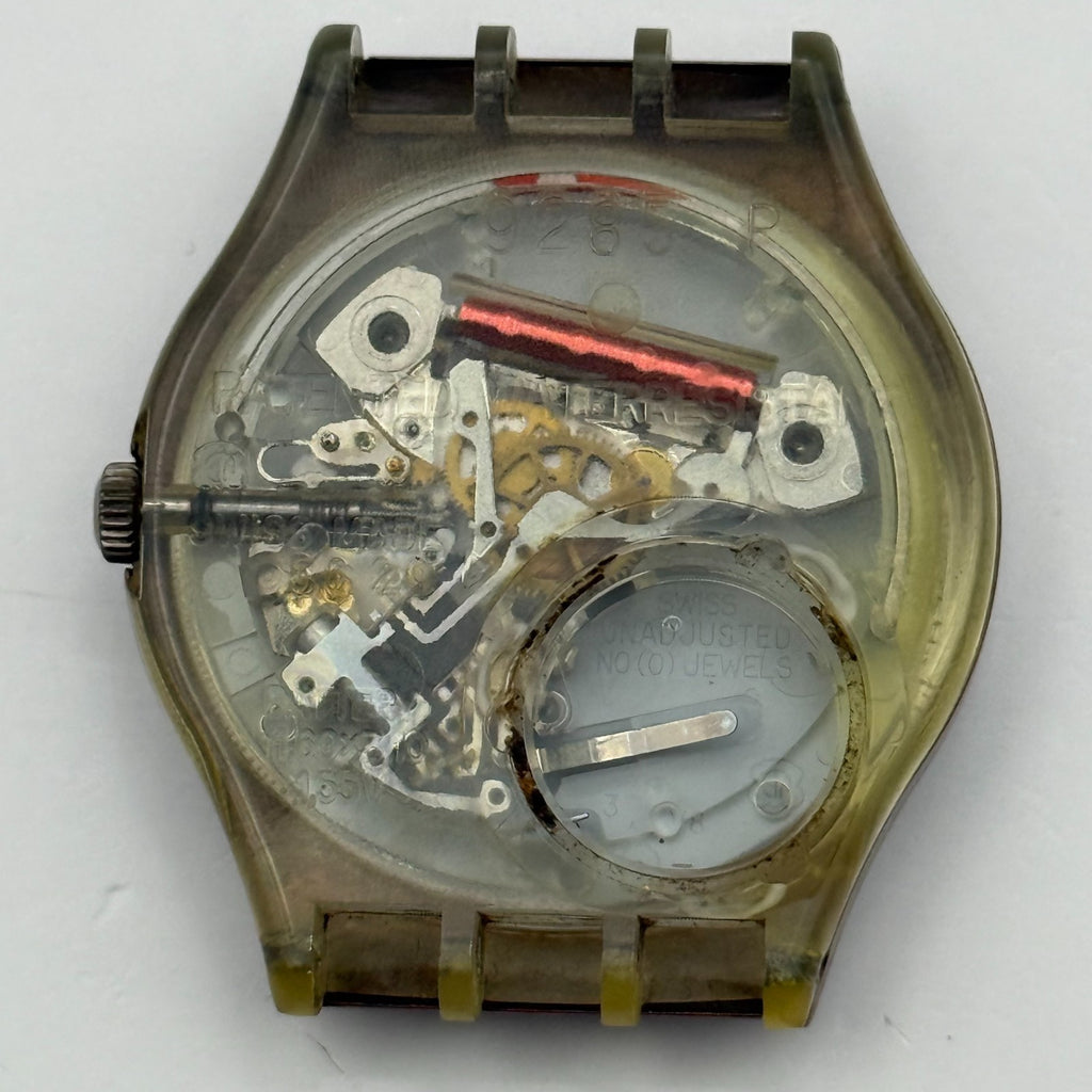 Vintage Swatch Watch GX112 Croque Monsieur 1989 ETA Quartz Swiss 34mm Parts 