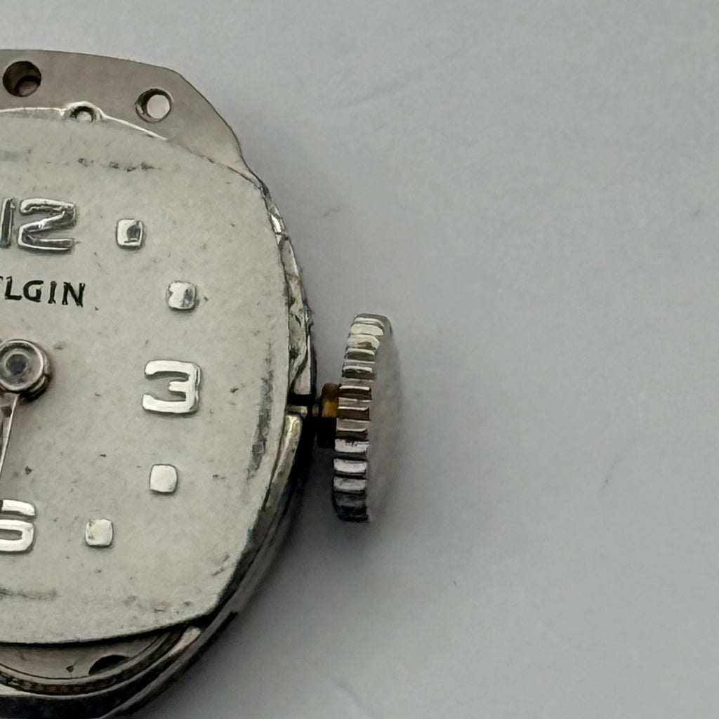 Elgin 744 Watch Movement 19 Jewels USA Manual Wind Vintage Parts Repair 13.6mm