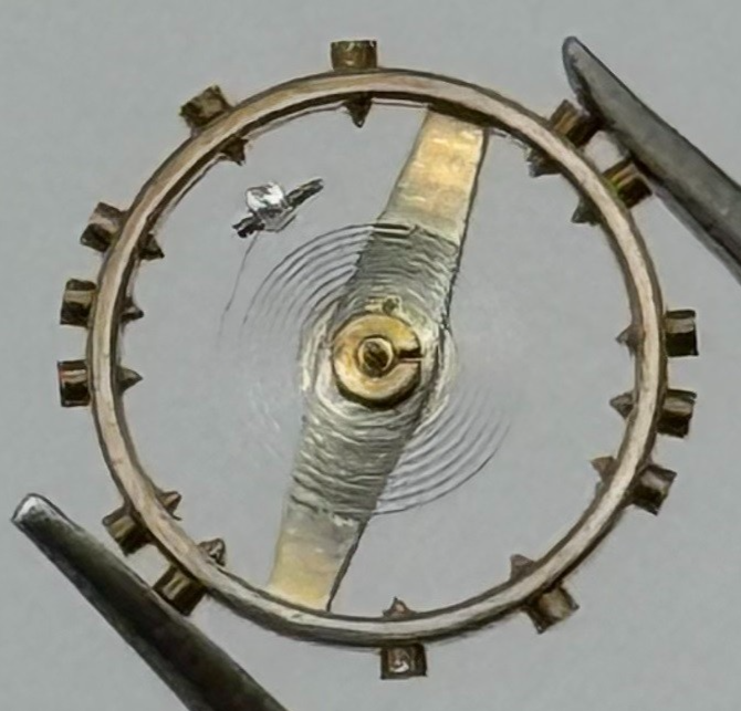 FEF 370 371 Balance Wheel Complete And Spring 176 Watch Movement Parts NOS
