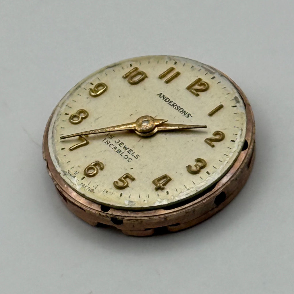 FHF 34 Watch Movement Andersons 15 Jewels Swiss Manual Wind Parts Repair 17.4mm