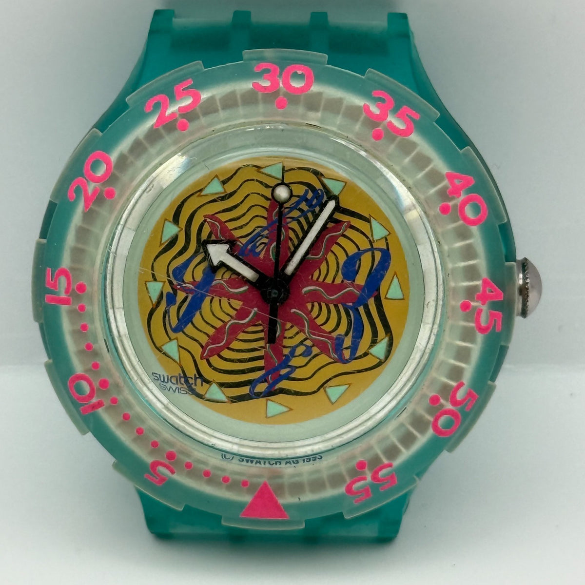 Vintage Swatch Scuba 200 Watch SDN108 Sea Floor 1994 ETA Quartz Swiss 40mm Parts