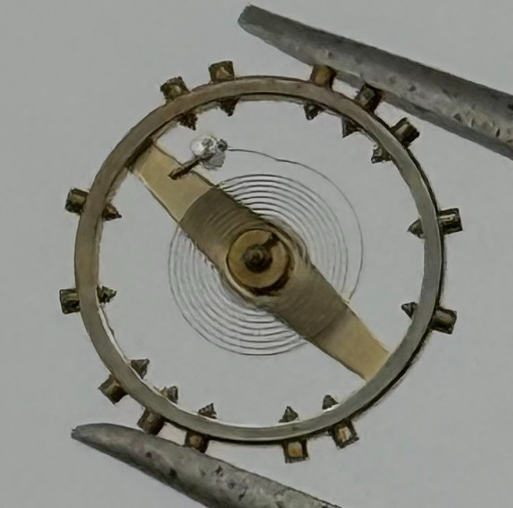 ETA 2412 Balance Wheel Complete And Spring Renata 1413 Watch Movement Parts NOS