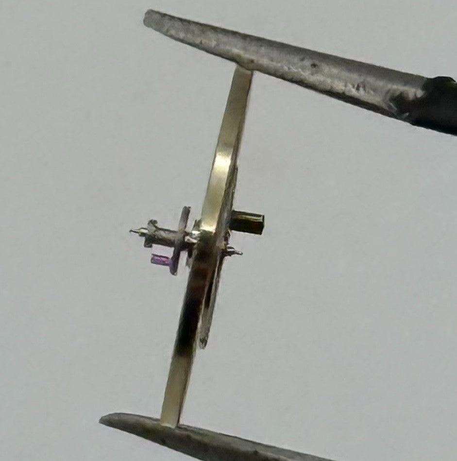 Oris 650 654 Balance Wheel Complete And Spring 1518 M Watch Movement Parts NOS