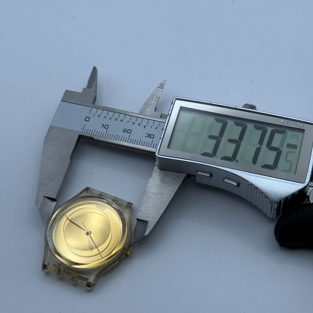 Vintage Swatch Jam Watch AG 1997 Gold Tone ETA Quartz Swiss 33mm Parts 