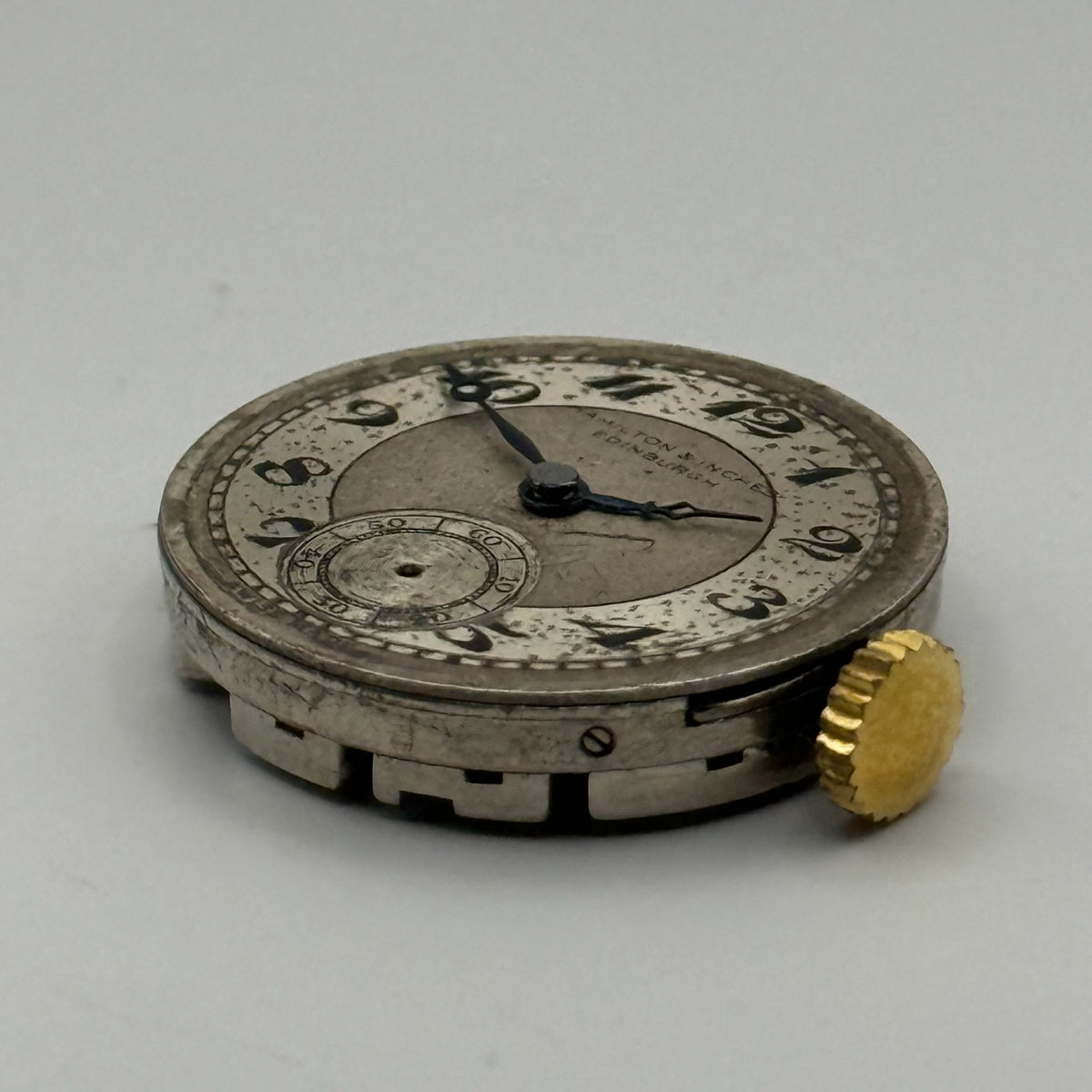 Hamilton & Inches Edinburgh Watch Movement Blue Jewels Sub Seconds Parts 21.9mm