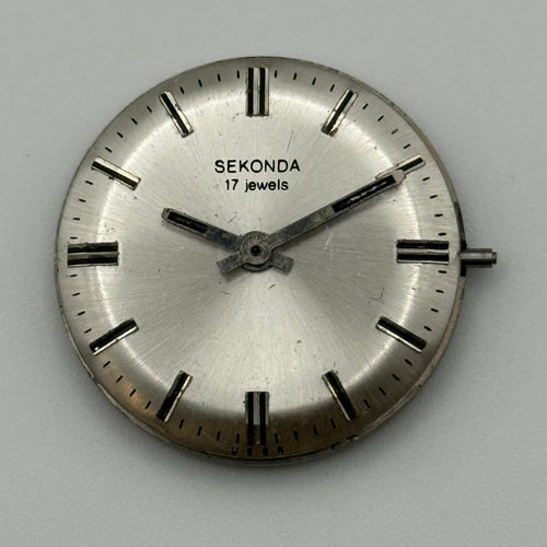 Poljot 2409 Watch Movement - Sekonda Dial - Ticking - For Parts / Repair