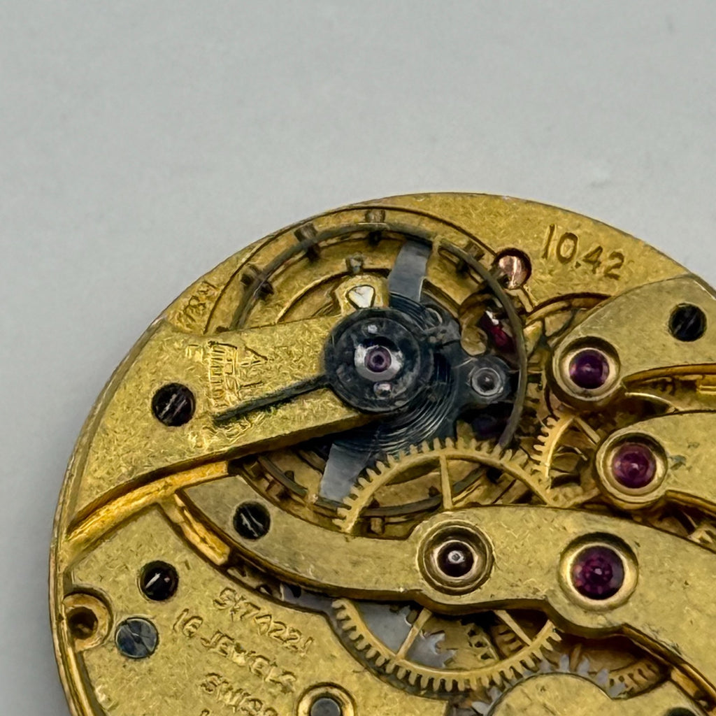 Longines 10.42 Watch Movement - Sub Seconds - For Parts / Repair - 22.4mm