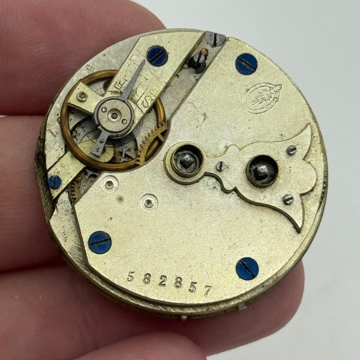 Antique Pocket Watch Movement Key Wound Unidentified Parts Repair Spares 36.2mm