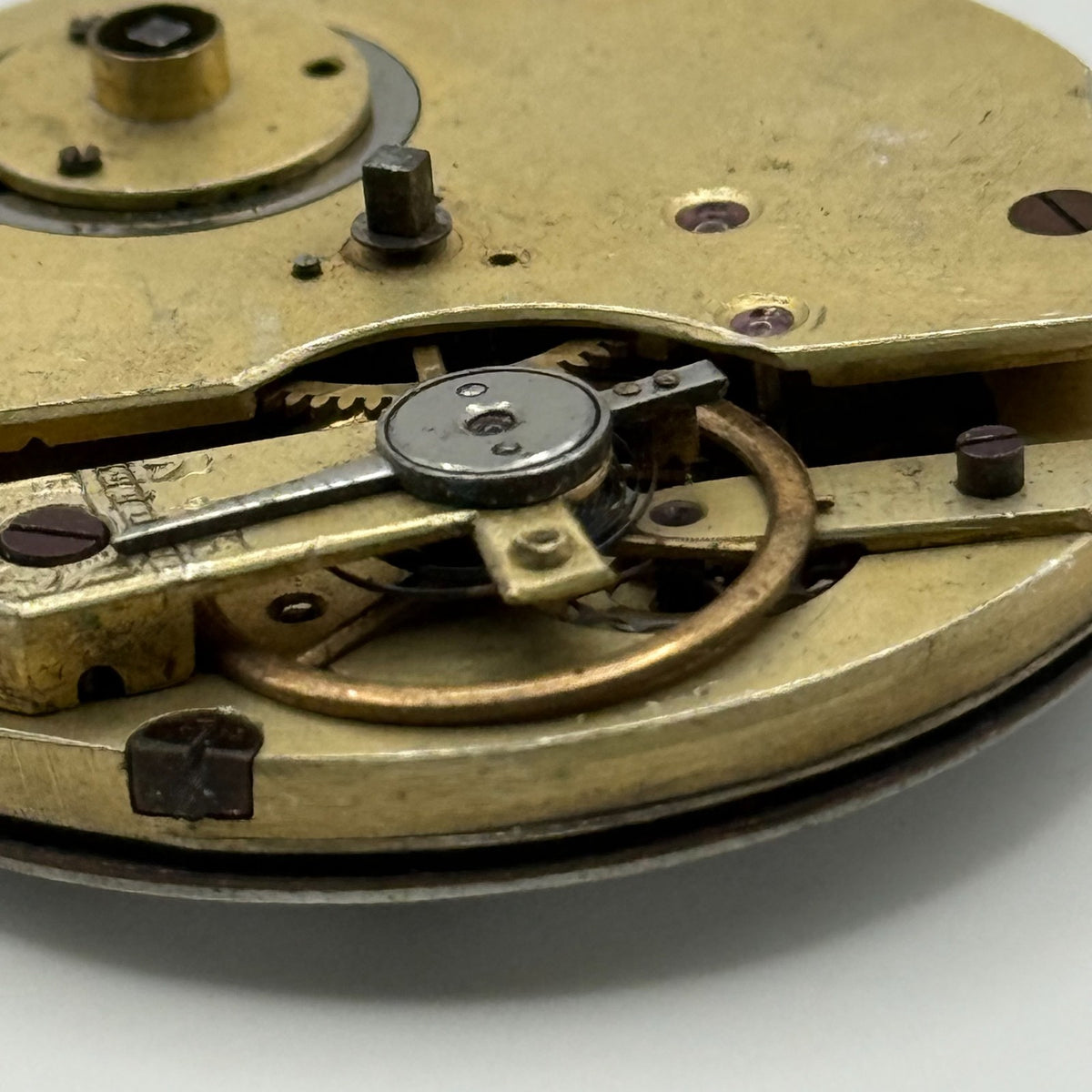 Cylinder Escapement Pocket Watch Movement - Unidentified - Parts / Repair 40.3mm