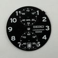 Seiko 7T94-0DR8 Watch Dial Chronograph 100M Black Spare Parts Repair 27.5mm