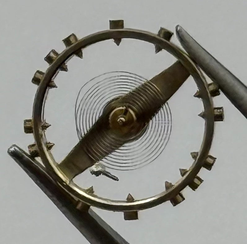 Peseux 220 Balance Wheel Complete And Spring 8¾’’’ 282 Watch Movement Parts NOS