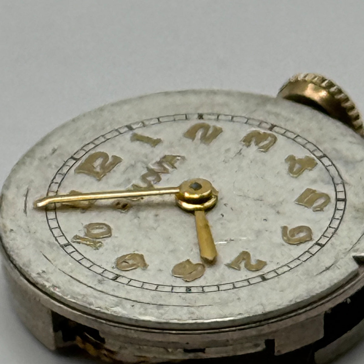 Bulova 7AM Watch Movement Running Swiss 17Jewels Manual Wind Parts Repair 17.1mm