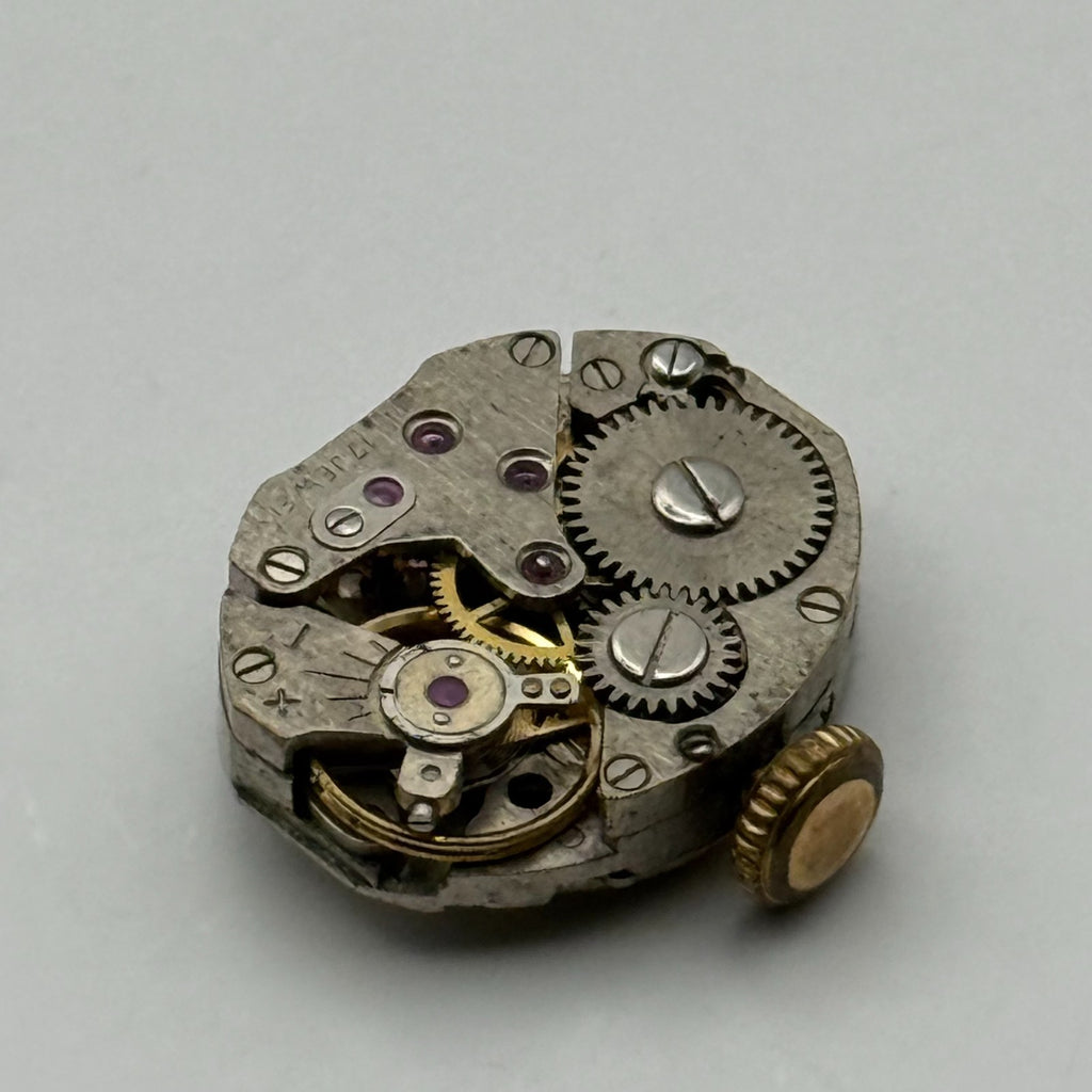 Tempo Watch Movement 17 Jewels Swiss Manual Wind Vintage Parts Repair 12.7mm