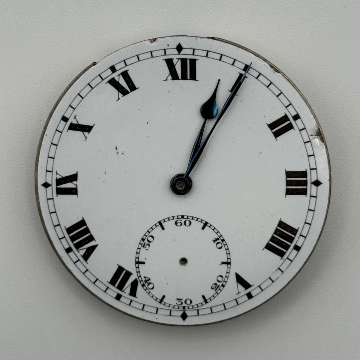 Record Trenton Dreadnought Pocket Watch Movement - Running - For Parts / Repair