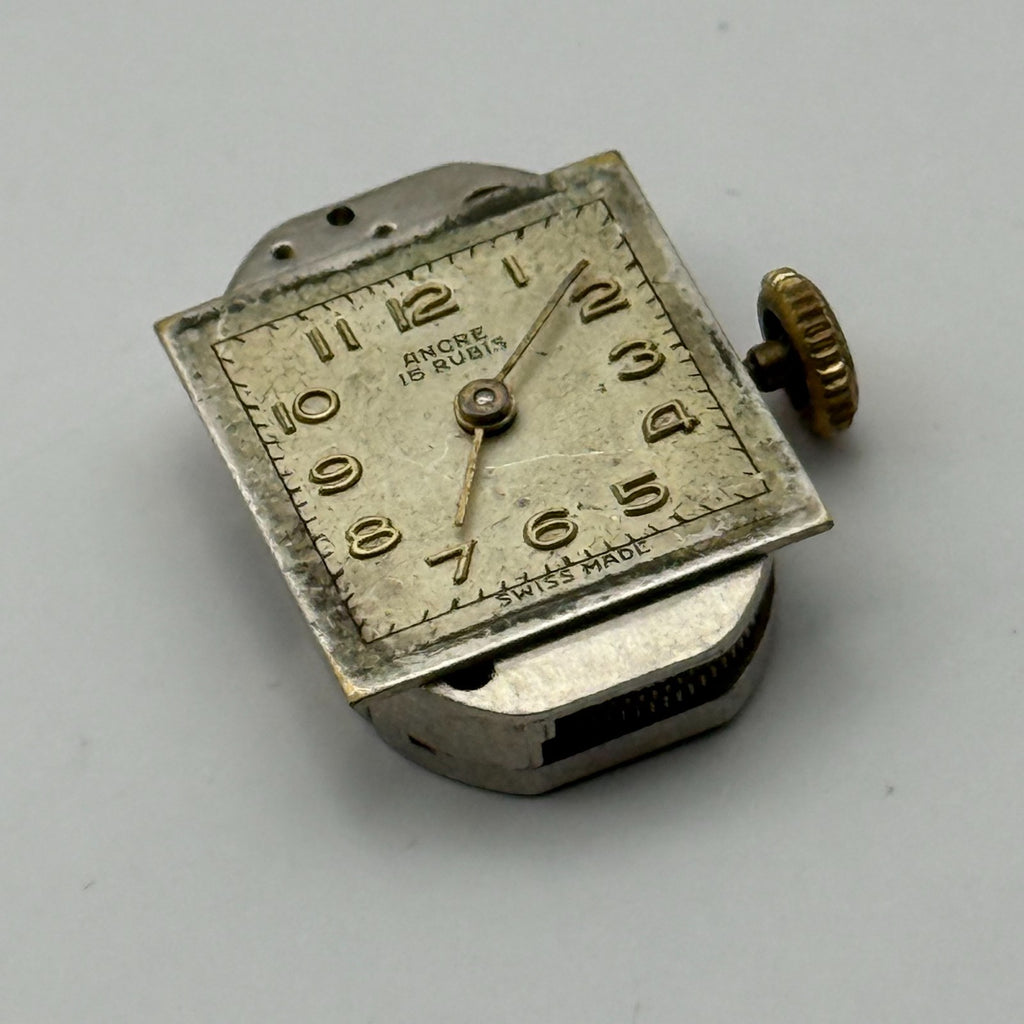 Peseux 120 Watch Movement Ancre 15 Rubis Swiss Manual Wind Parts Repair 12.8mm