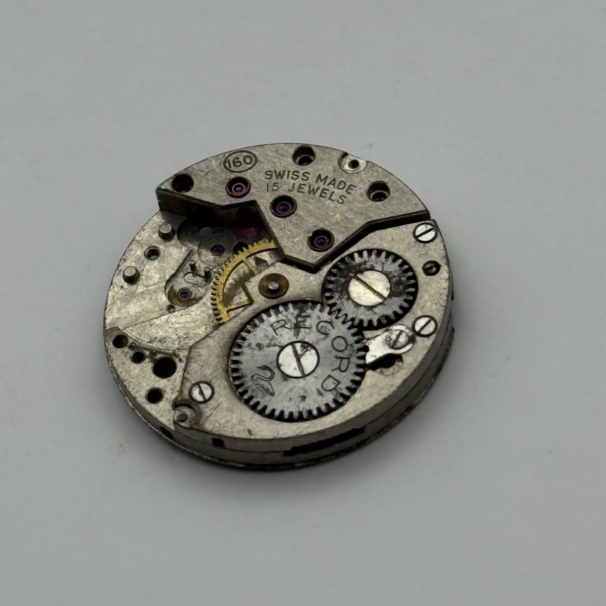 Record 160 RWT Watch Movement - For Parts / Repair