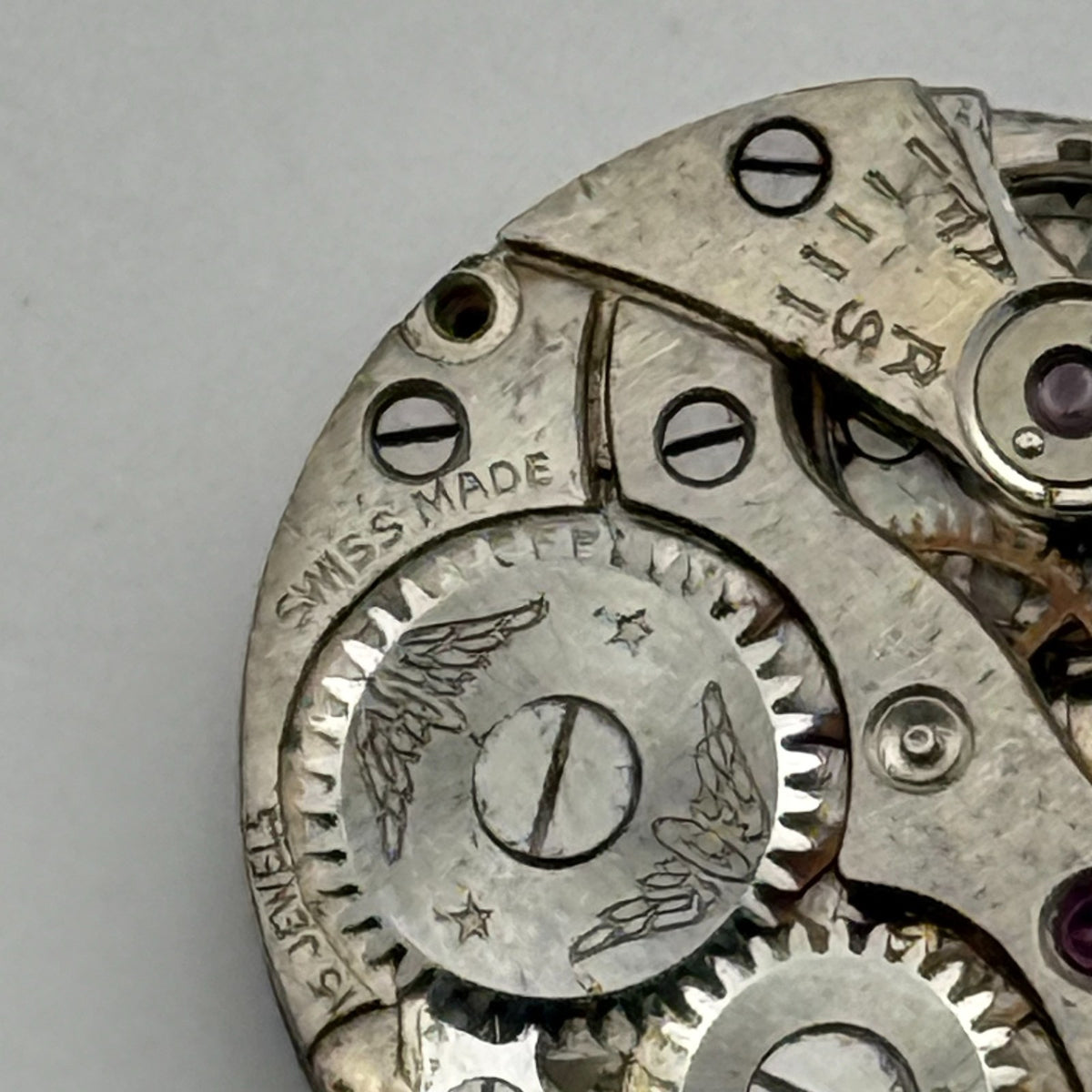 Peseux 150 Watch Movement 15 Jewels Swiss Manual Wind Parts Repair 17.4mm