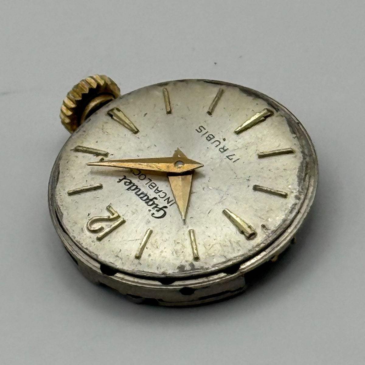 FHF 34 Watch Movement Gigandet Incabloc 17 Rubis Ladies Manual Wind Parts 17.4mm