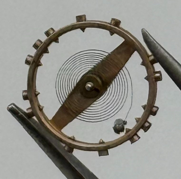 Foerster 611 Balance Wheel Complete And Spring 5¼’’ 583 Watch Movement Parts NOS