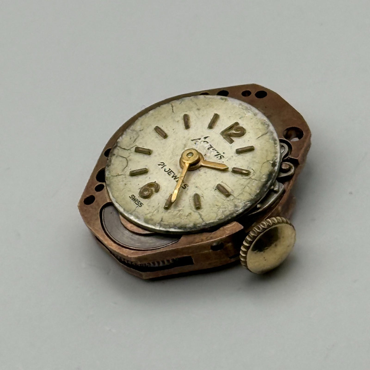 FEF 370 Watch Movement Accurist 21 Jewels Swiss Manual Wind Parts Repair 15.1mm